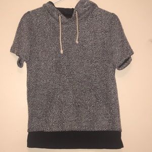 Charles and a Half Gray short sleeve hoodie